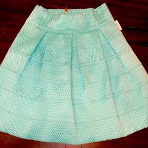 Turquoise pleated skirt